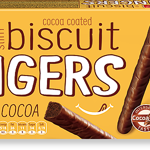 SWEET + Biscuit FINGERS Cacao SLIM / palitos 140G