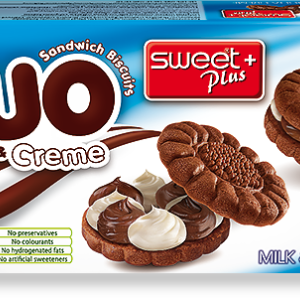 SWEET+ Galletas DUO Crem Cacao i Mliako 150G