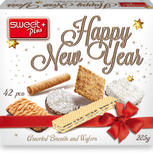SWEET + Biskvitiera HAPPY NEW YEAR 285G
